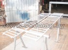 Ограждение газонное из профильной трубы.